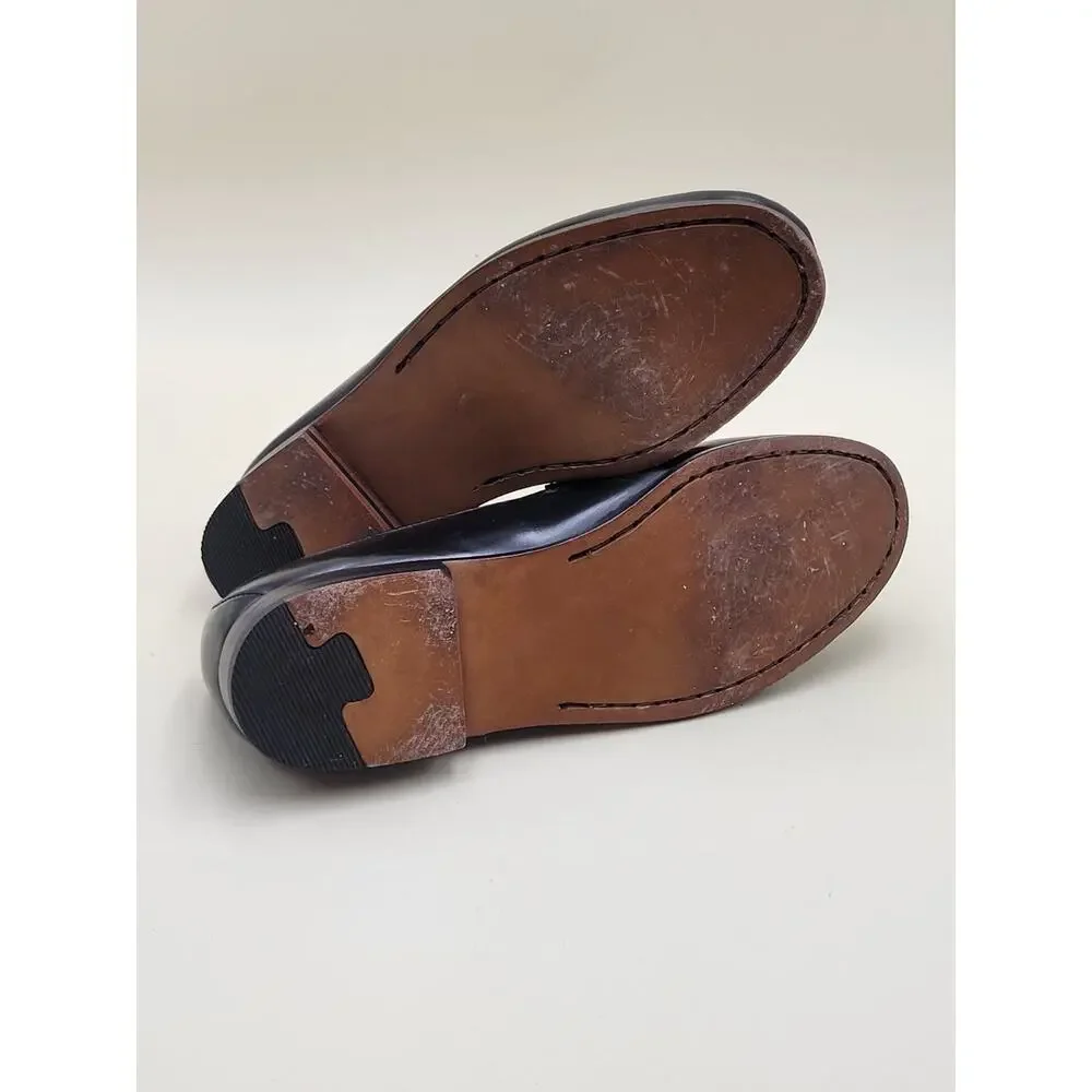 Cole Haan Loafers C09878 Men's Sz 9.5 M Black Dress Kiltie Fringe